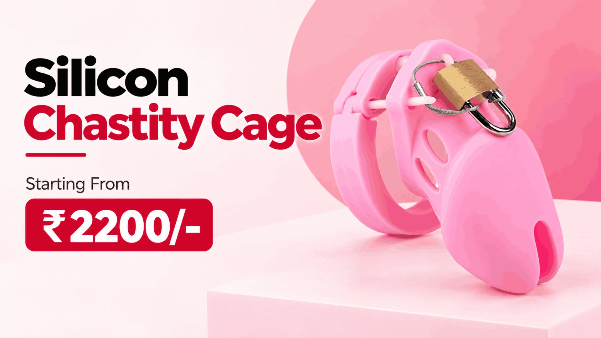 Steel, silicone, nylon and transparent chastity cages